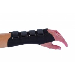 ProCare® Wrist Support Aluminum / Cotton / Flannel / Suede Right Hand Black Small (279414_EA) 1/EA