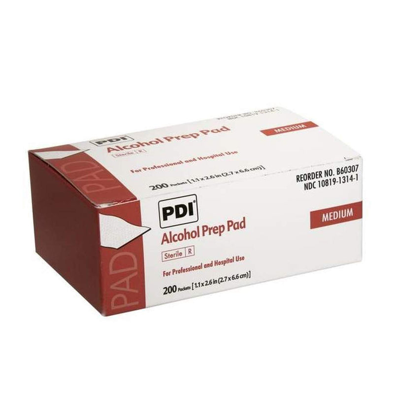 PDI® Alcohol Prep Pad 70% Strength Isopropyl Alcohol Individual Packet Medium Sterile (173778_EA) 1/EA