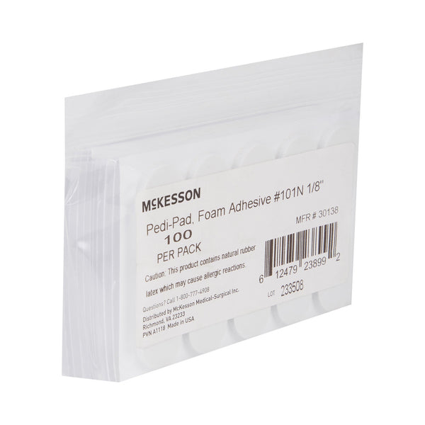 McKesson Pedi-Pad Protective Pad Size 101-Narrow Adhesive Foot (1111083_PK) 100/PK