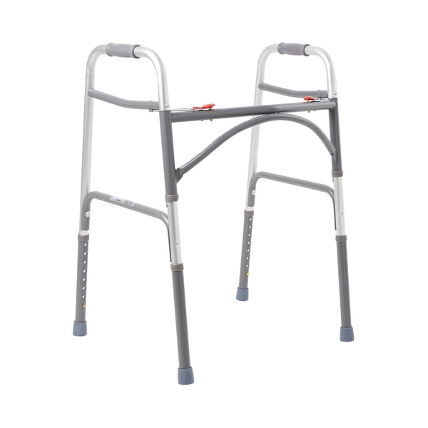 McKesson Bariatric Dual Release Folding Walker Adjustable Height Steel Frame 500 lbs. Weight Capacity 32-1/2 to 39 Inch Height (1065262_CS) 2/CS