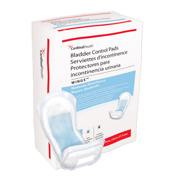 Wings™ Bladder Control Pad 4 X 10-3/4 Inch Moderate Absorbency Polymer Core One Size Fits Most (731673_CS) 120/CS