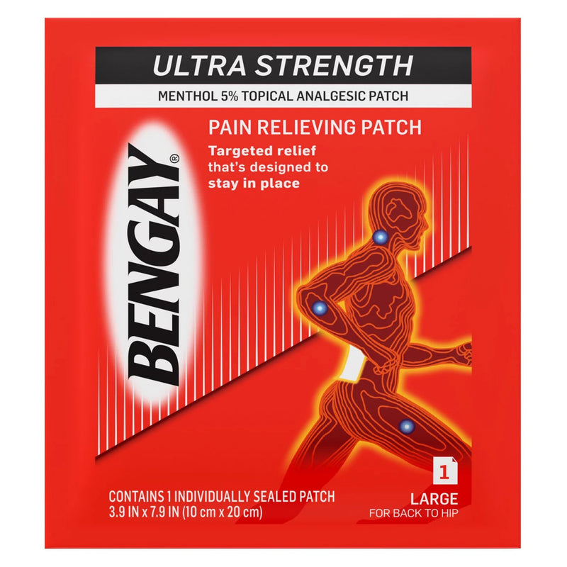 Bengay® Ultra Strength Topical Pain Relief 5% Strength Menthol Patch 4 per Box (701520_BX) 1/BX