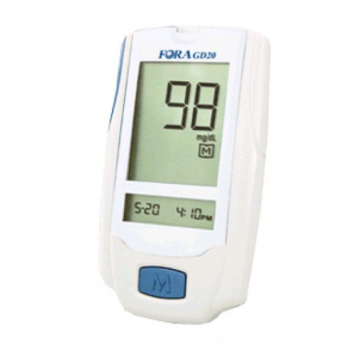 FORA® G 20 Blood Glucose Meter 7 Second Results Stores up to 450 Results No Coding Required (843591_EA) 1/EA