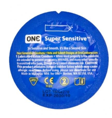 ONE® Condom Lubricated One Size Fits Most 1,000 per Box (1106978_CS) 1000/CS