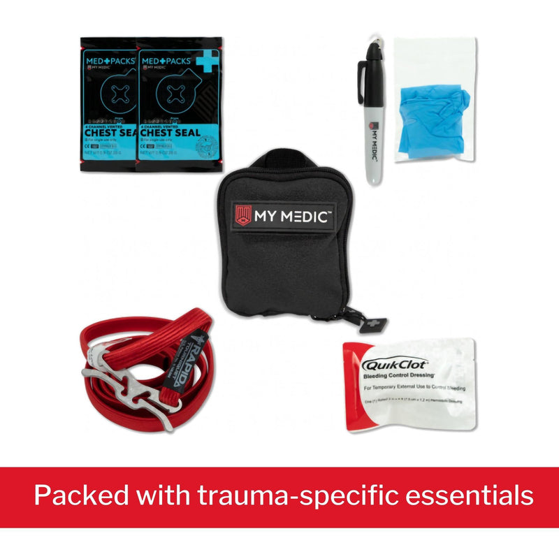 My Medic™ Everyday Carry First Aid Kit Black Rubber Case (1207731_EA) 1/EA