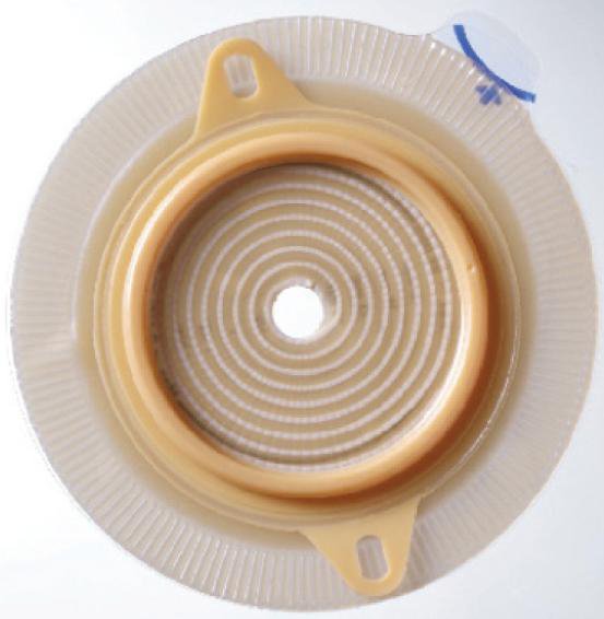 Assura® Ostomy Barrier Precut, Standard Wear Pectin Based Adhesive 40 mm Flange Green Code System Synthetic Resin 5/8 Inch Opening (551340_BX) 5/BX