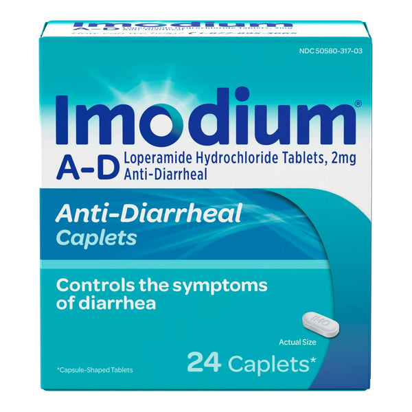 Imodium® A-D Anti-Diarrheal 2 mg Strength Caplet 24 per Box (1193180_CT) 24/CT