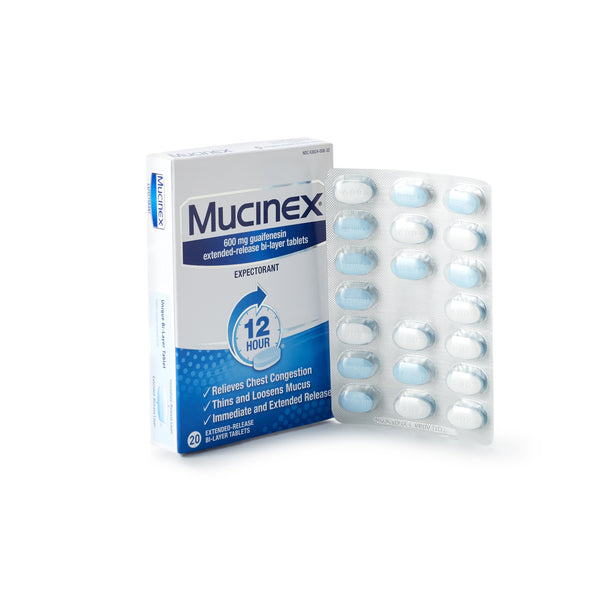 Mucinex® Cold and Cough Relief 600 mg Strength Tablet 20 per Box (852697_BX) 20/BX