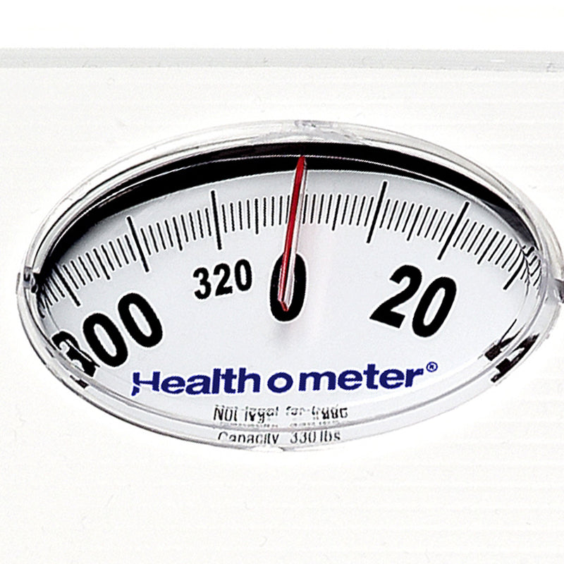 Health O Meter® Floor Scale Dial Display 330 lbs. Capacity White Analog (689025_EA) 1/EA