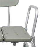 McKesson Knocked Down Bath Transfer Bench Removable Arm Rail 17-1/2 to 22-1/2 Inch Seat Height 400 lbs. Weight Capacity (1128904_EA) 1/EA