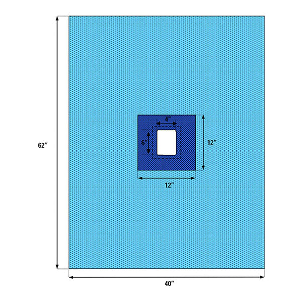 Welmed Surgical Drape Fenestrated Drape 40 W X 62 L Inch Sterile (814167_CS) 60/CS