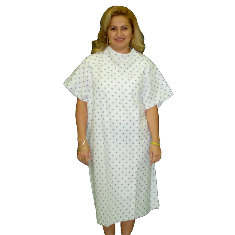 Comfort Concepts Patient Exam Gown One Size Fits Most Snowflake Print Reusable (880850_EA) 1/EA