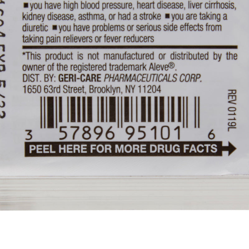 McKesson Brand Pain Relief 220 mg Strength Naproxen Sodium Tablet 100 per Bottle (866981_CS) 12/CS