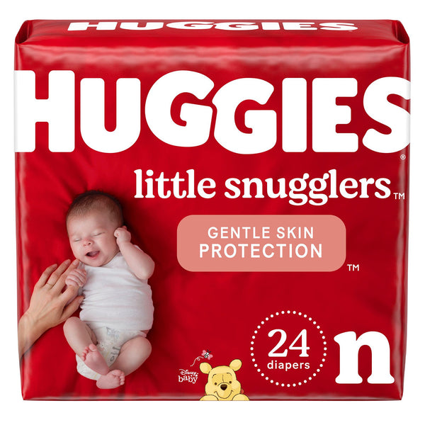 Huggies® Little Snugglers Unisex Baby Diaper Newborn Disposable Heavy Absorbency (411271_PK) 24/PK