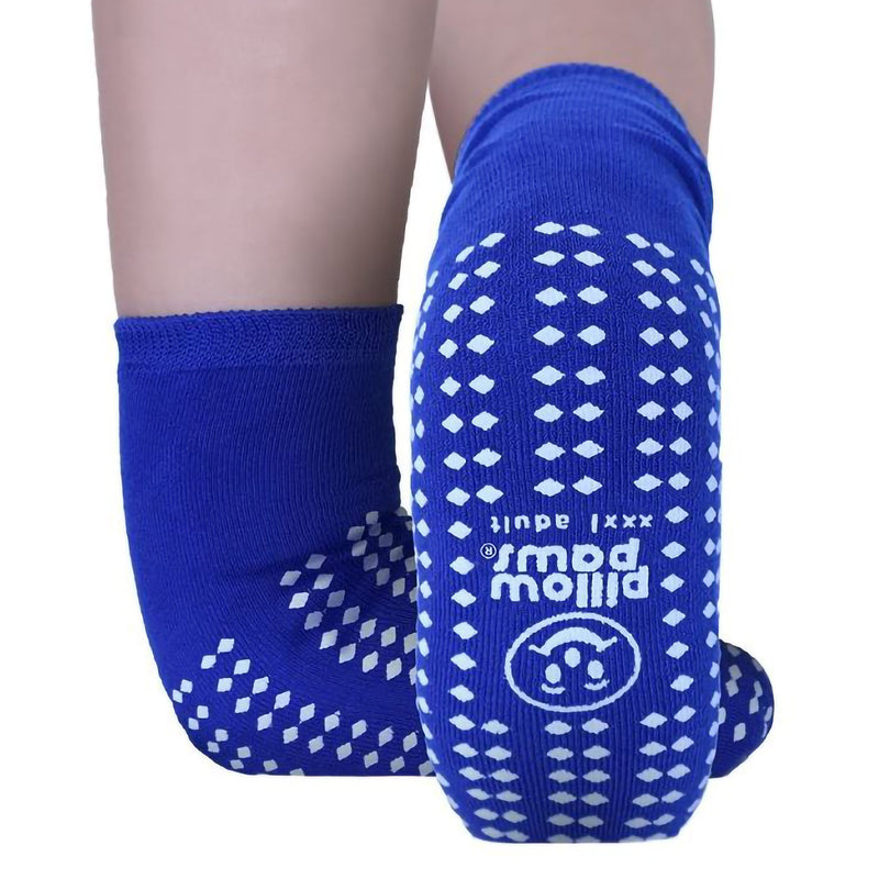 Pillow Paws® 360° Imprint Slipper Socks Unisex Adult 3X-Large / X-Wide All Around Tread Single Patient Use Royal Blue (554158_PR) 1/PR