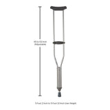 McKesson Underarm Crutches Adult 5 Foot 2 Inch to 5 Foot 10 Inch User Height Aluminum Frame 350 lbs. Weight Capacity (1065230_CS) 8/CS