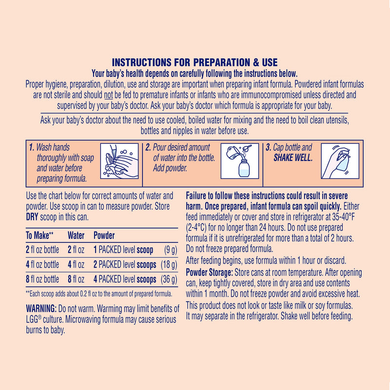 Nutramigen® with Probiotic LGG® Infant Formula Unflavored 12.6 oz. Can Powder Iron Cow's Milk Allergy (1166030_CS) 6/CS
