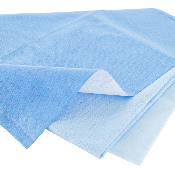 QUICK CHECK* H600 Sterilization Wrap White / Blue 54 X 54 Inch Dual Layer SMS Polypropylene Steam / EO Gas / Hydrogen Peroxide (825911_BG) 24/BG