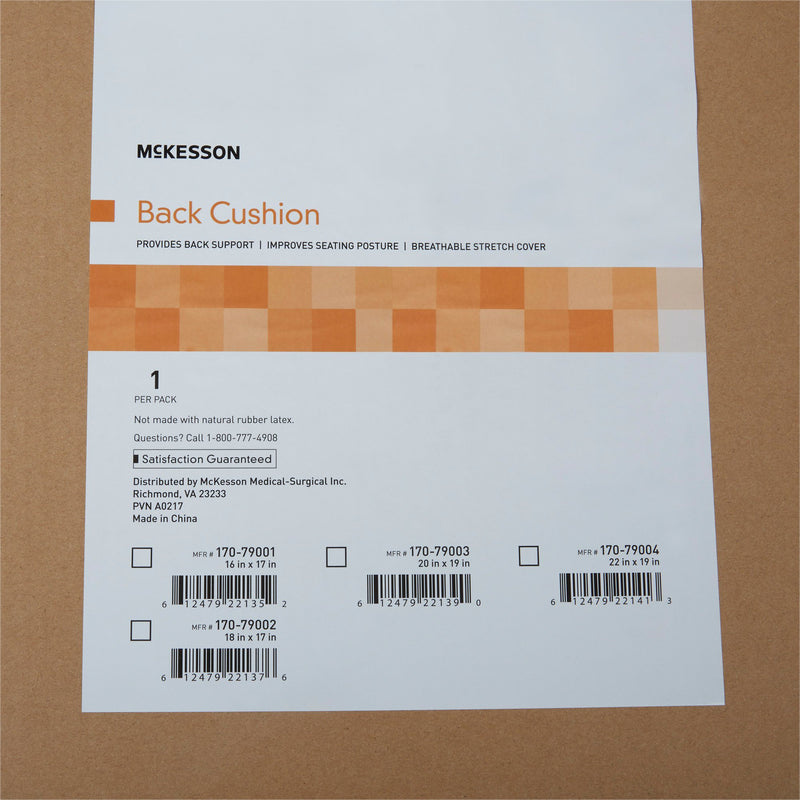 McKesson Seat Back Cushion 18 W X 17 L Inch Foam (1065550_CS) 4/CS