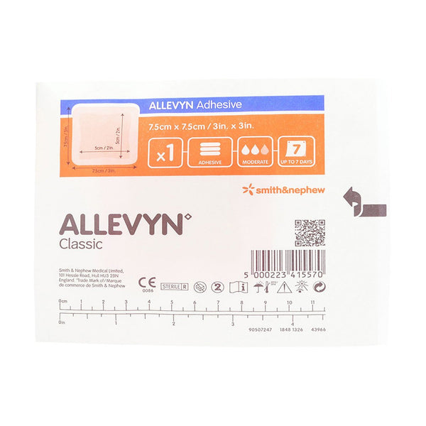 Allevyn Adhesive Foam Dressing 3 X 3 Inch With Border Film Backing Adhesive Square Sterile (278016_EA) 1/EA