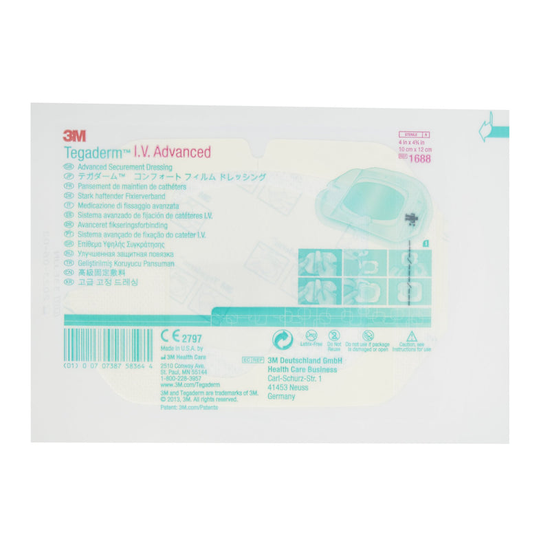3M™ Tegaderm™ I.V. Dressing Film 4 X 4-3/4 Inch Sterile (764489_BX) 50/BX