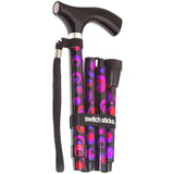 Switch Sticks® Folding Cane Aluminum 32 to 37 Inch Height Circle Print (1049988_EA) 1/EA