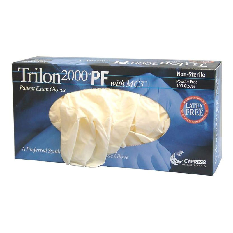 Trilon 2000® PF with MC3® Exam Glove Medium NonSterile Stretch Vinyl Standard Cuff Length Smooth Ivory Not Rated WITH PROP. 65 WARNING (457271_BX) 100/BX