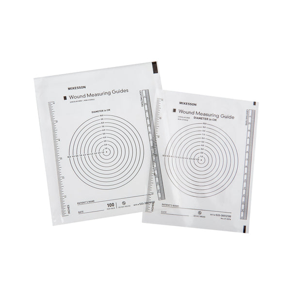 McKesson Wound Measuring Guide 5 X 7 Inch Clear Plastic NonSterile (580718_BX) 100/BX