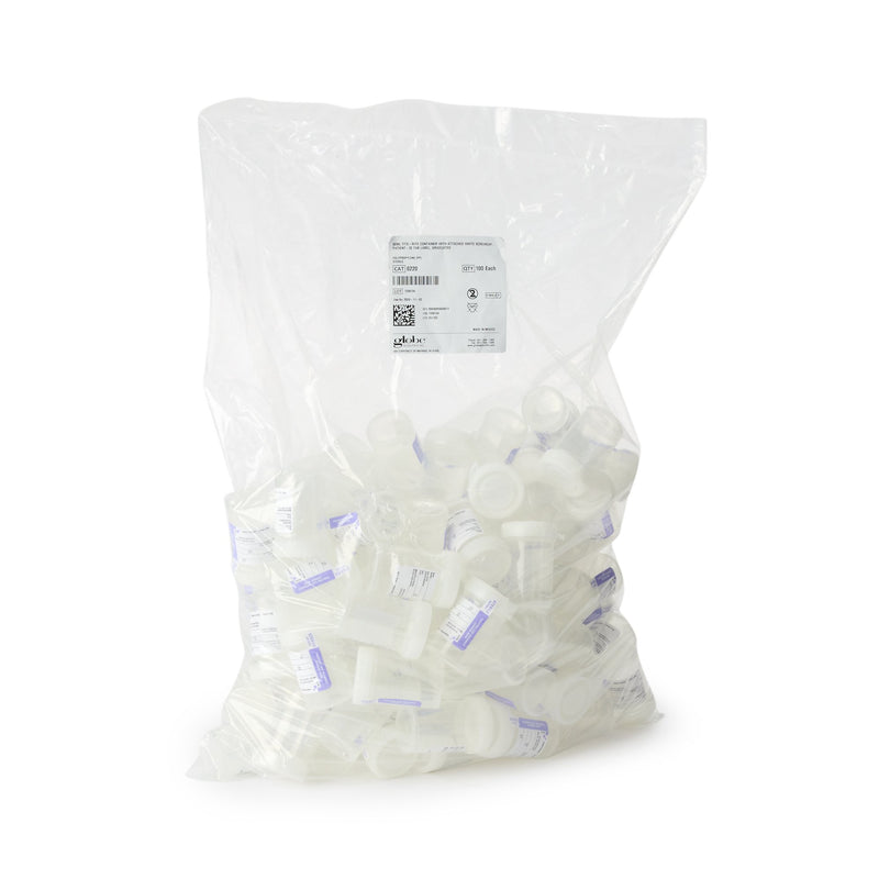 Tite-Rite™ Urine Specimen Container 53 mm Opening 90 mL (3 oz.) Screw Cap Patient Information Sterile (1062254_CS) 400/CS