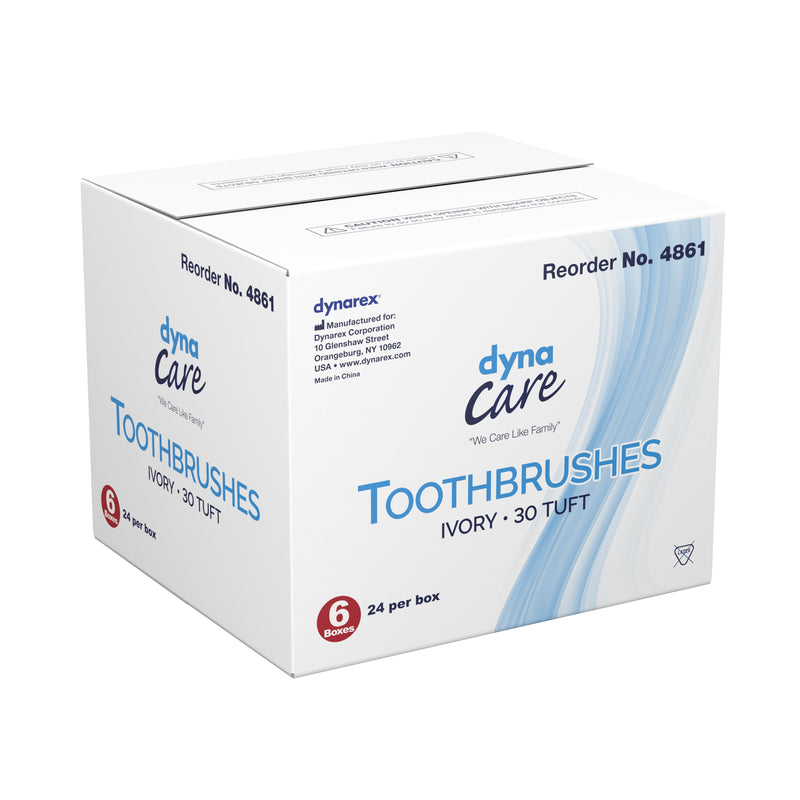 Dynarex® Toothbrush White Adult Soft (826973_EA) 1/EA