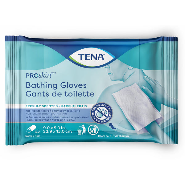 TENA® ProSkin™ Rinse-Free Bathing Glove Wipe Soft Pack Scented 5 Count (1205116_CS) 225/CS