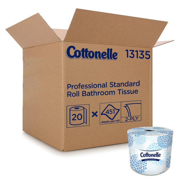 Kleenex® Cottonelle® Professional Toilet Tissue White 2-Ply Standard Size Cored Roll 451 Sheets 4 X 4 Inch (532821_RL) 1/RL