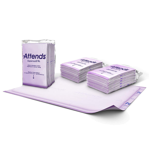 Attends® Supersorb™ XL Disposable Underpad 36 X 51 Inch Dry-Lock® Core Heavy Absorbency (1128079_BG) 5/BG