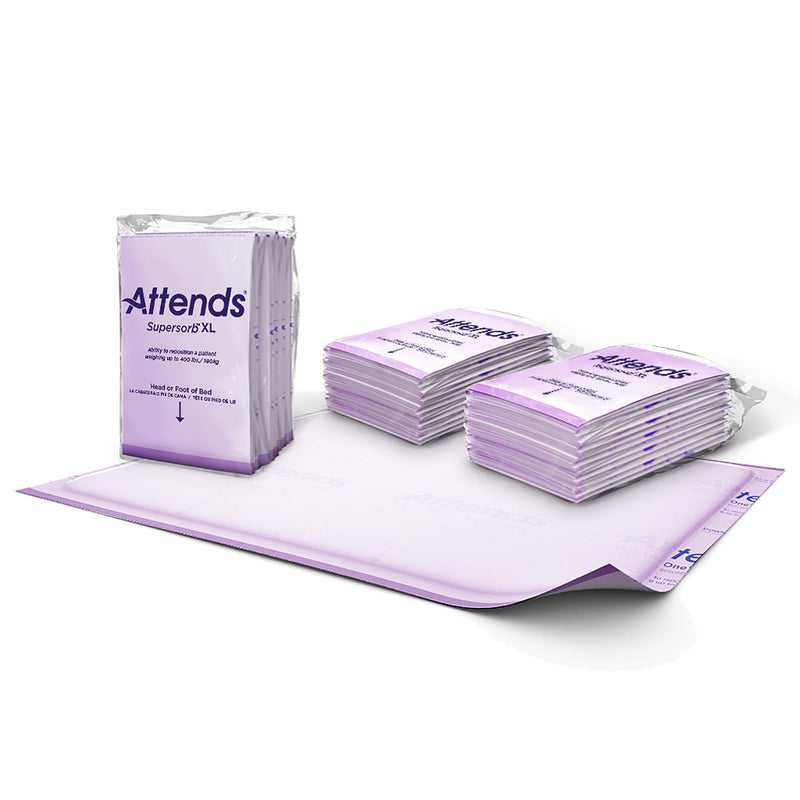 Attends® Supersorb™ XL Disposable Underpad 36 X 51 Inch Dry-Lock® Core Heavy Absorbency (1128079_BG) 5/BG