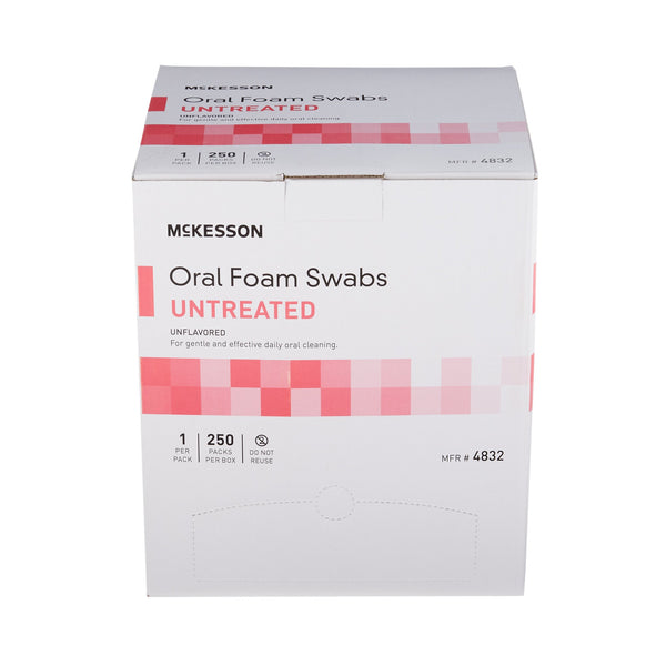 McKesson Oral Swab Untreated Foam Tip 1 per Pack (864650_CS) 1000/CS