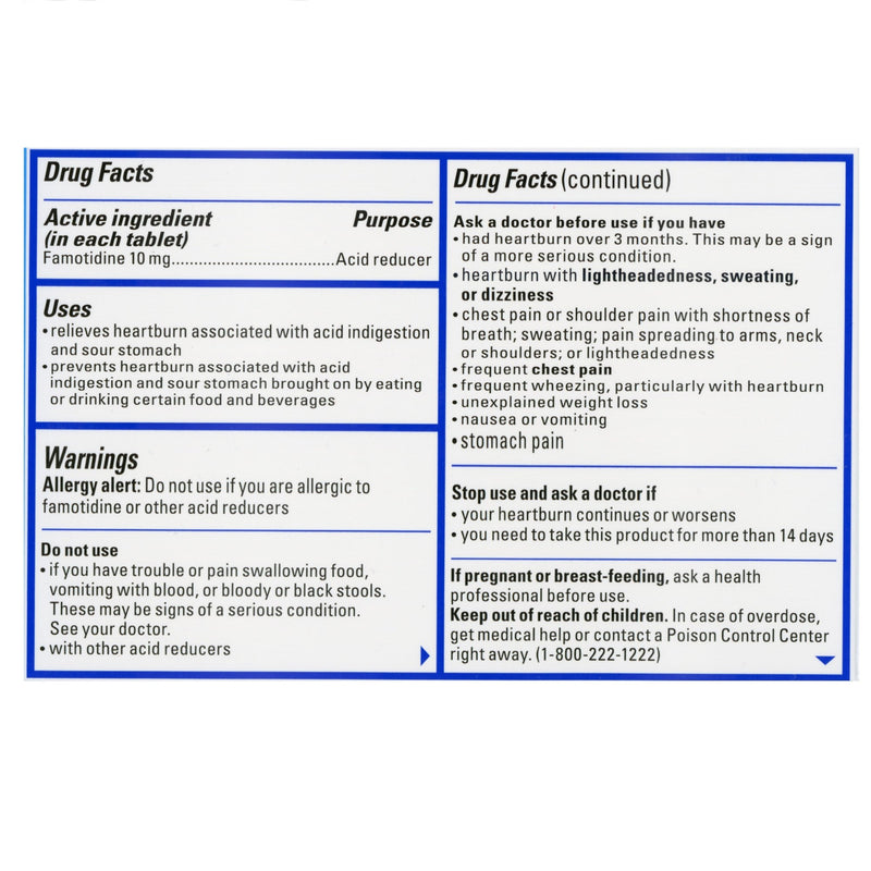 Pepcid® AC Antacid 10 mg Strength Tablet 30 per Box (677833_CS) 36/CS