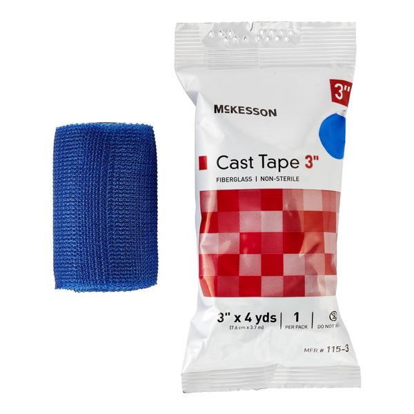 McKesson Cast Tape 3 Inch X 12 Foot Fiberglass Blue (733692_BX) 10/BX