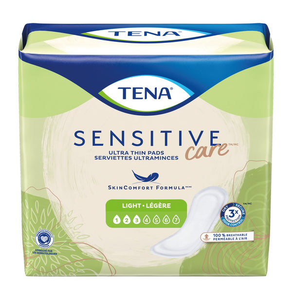 TENA Sensitive Care™ Ultra Thin Light Bladder Control Pad 10 Inch Length Light Absorbency Dry-Fast Core™ One Size Fits Most (1059446_BG) 24/BG
