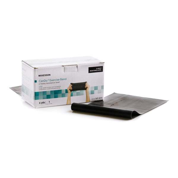 McKesson CanDo® Exercise Resistance Band Black 5 Inch X 6 Yard X-Heavy Resistance (1073315_EA) 1/EA