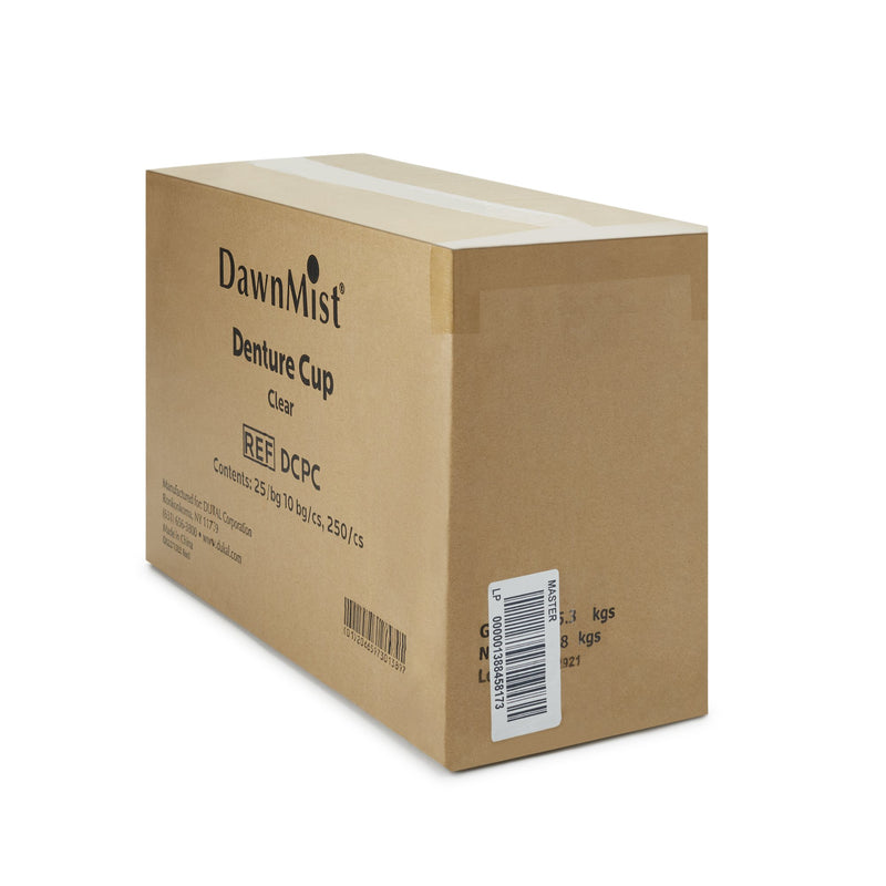 Dawn Mist® Denture Cup 8 oz. Clear Snap-On Lid Single Patient Use (626309_BG) 25/BG