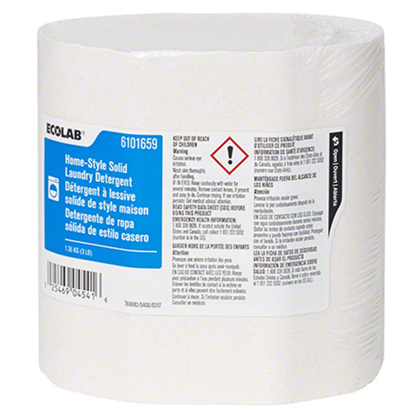 Ecolab® Home-Style Laundry Detergent 3 lbs. Dispenser Refill Pack Solid Scented (1081104_CS) 4/CS