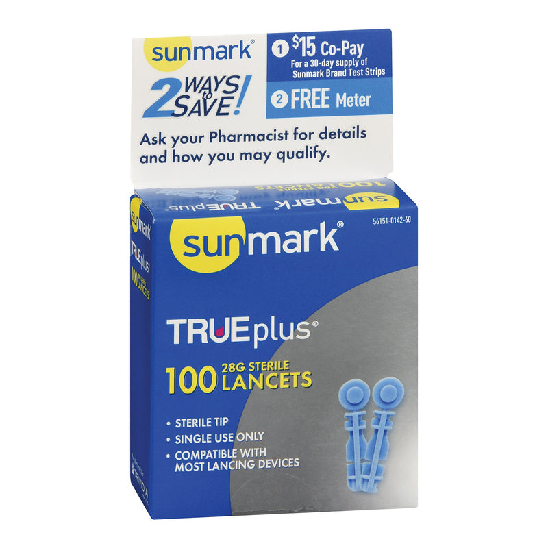 Sunmark® Lancet for Lancing Device 28 Gauge Non-Safety Twist Off Cap Multiple Sites (997488_BX) 100/BX