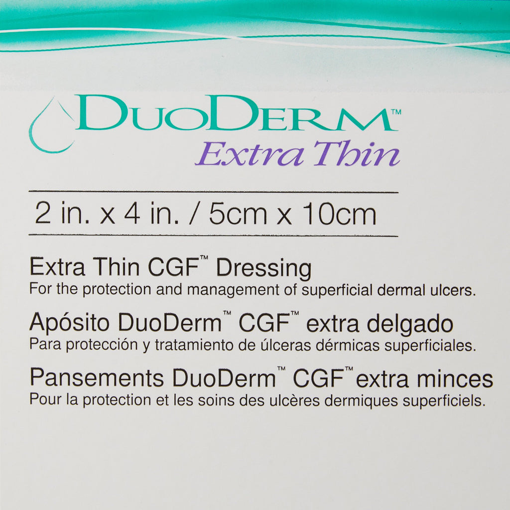 DuoDERM® Extra Thin CGF® Thin Hydrocolloid Dressing Film Backing 2 X 4 ...