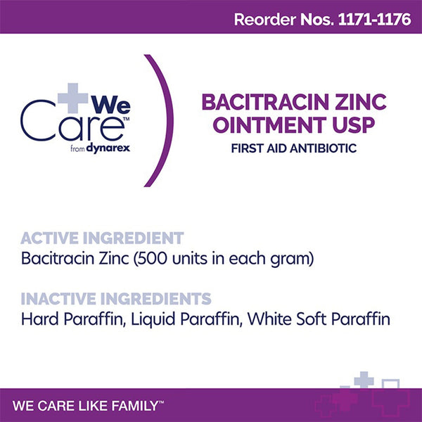 WeCare™ First Aid Antibiotic Bacitracin Zinc Ointment 15 oz. Jar (826465_EA) 1/EA