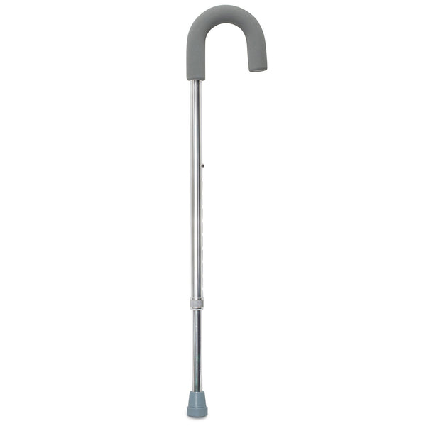 McKesson Round Handle Cane Aluminum 28-3/4 to 37-3/4 Inch Height Silver (1103359_EA) 1/EA