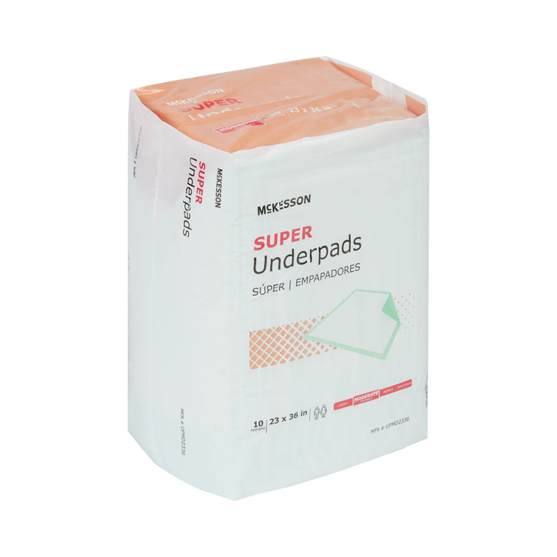 McKesson Super Disposable Underpad 23 X 36 Inch Fluff / Polymer Moderate Absorbency (724035_CS) 150/CS