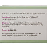 Safe N Simple™ Skin Barrier Wipe 43% / 20% Strength Isopropyl Alcohol / Butyl Ester of PVM/MA Copolymer Individual Packet NonSterile (895485_BX) 50/BX