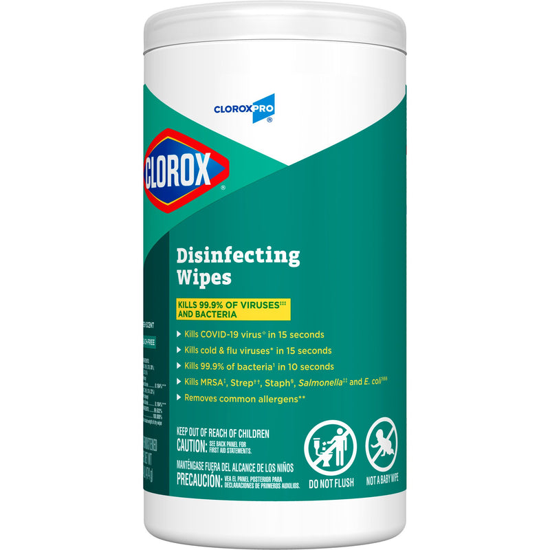 CloroxPro™ Clorox® Surface Disinfectant Premoistened Manual Pull Wipe 75 Count Canister Fresh Scent NonSterile (908190_BX) 75/BX
