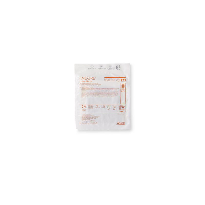 ENCORE® Latex Micro Surgical Glove Size 6.5 Sterile Latex Standard Cuff Length Micro-Textured Brown Chemo Tested (362176_CS) 200/CS