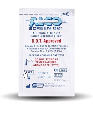 Alco-Screen 02® Drugs of Abuse Test Kit Alcohol Screen 24 Tests CLIA Waived (916729_BX) 24/BX